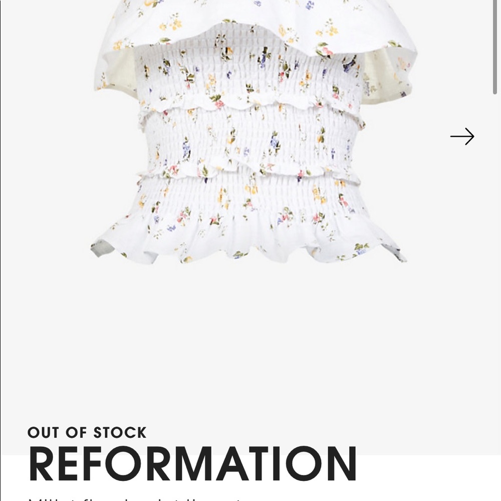 ISO Reformation Millet Linen top - any color - xs